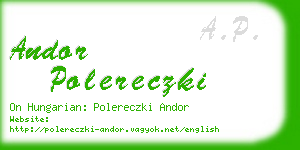 andor polereczki business card
